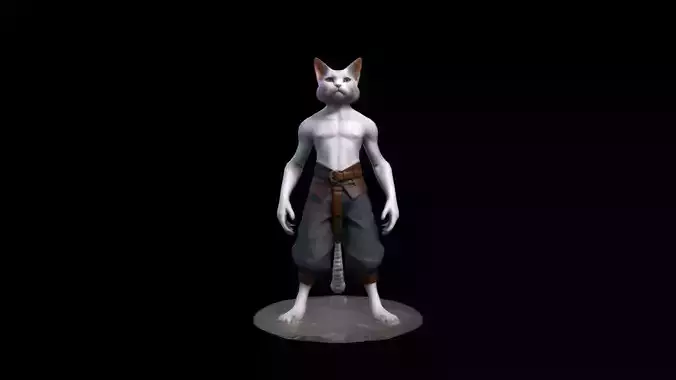 3d Model Humanoid Cat Character Collection 