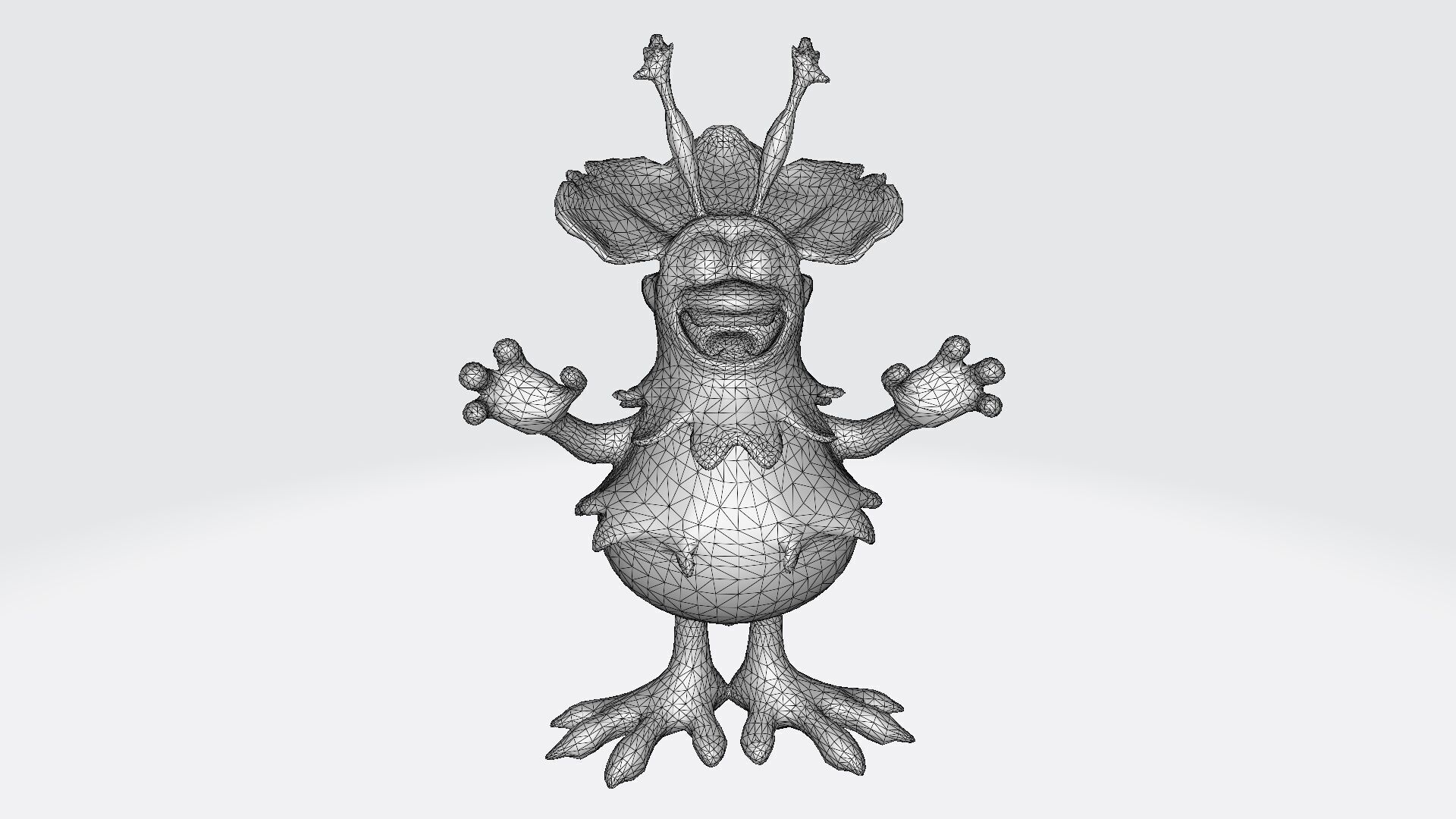 3d Model Illustration Of An Angry Kale Cartoon Character 3D model_6