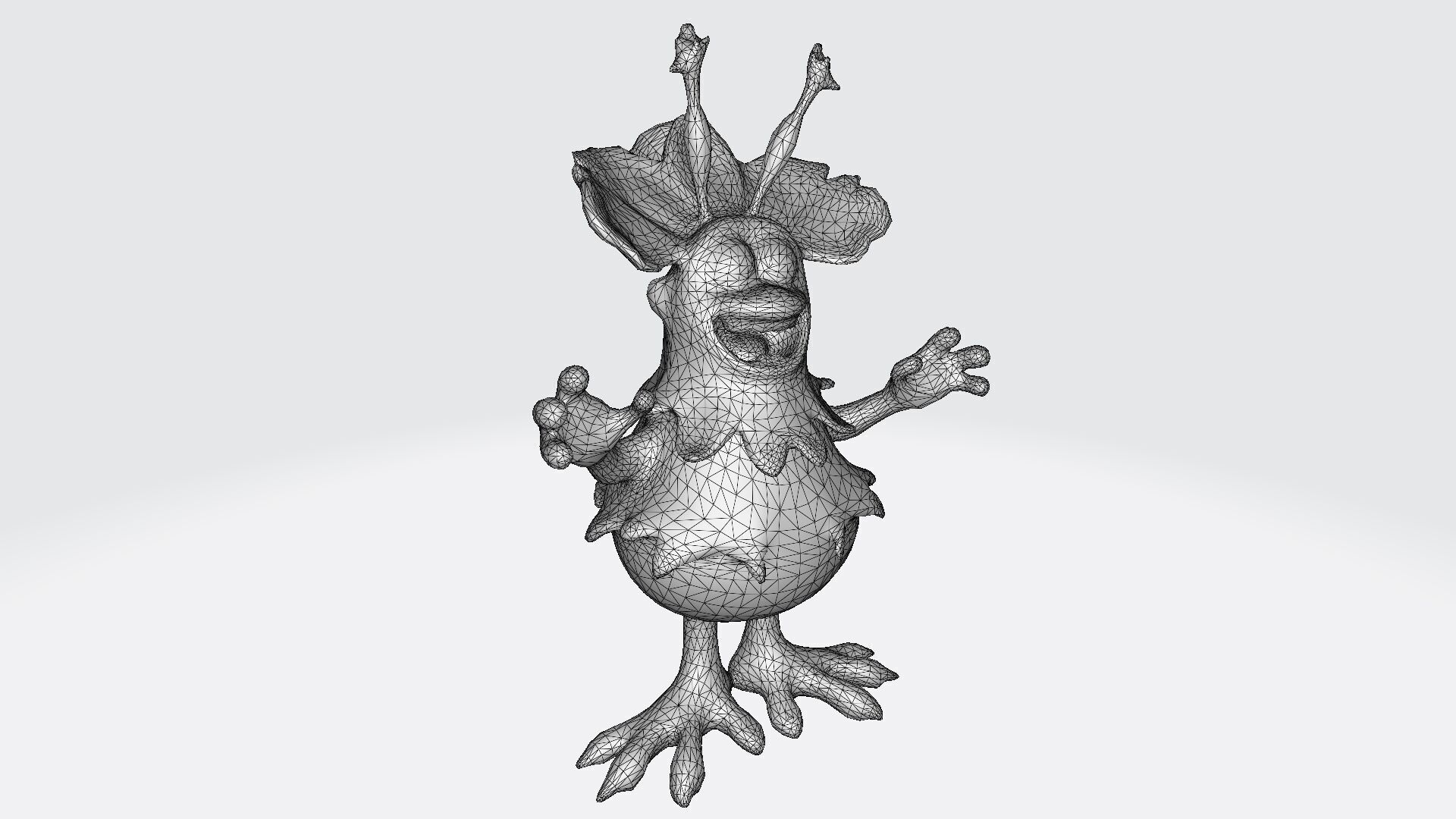 3d Model Illustration Of An Angry Kale Cartoon Character 3D model_5