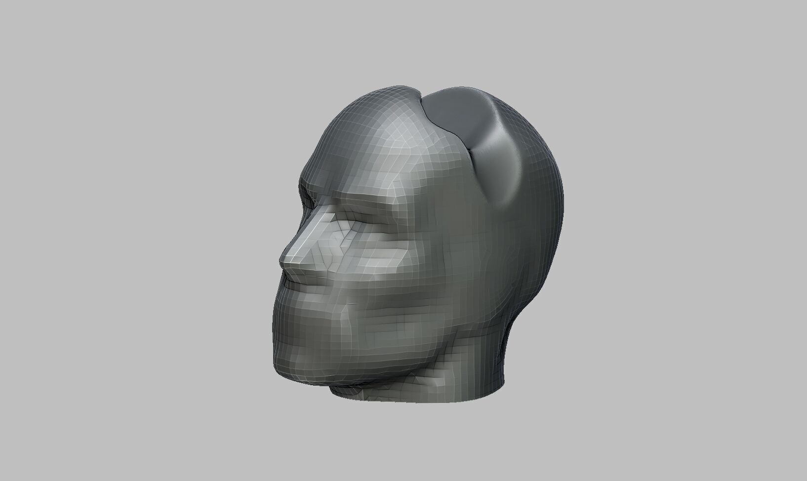 Ps5 controller stand human head low poly 3D print model_8