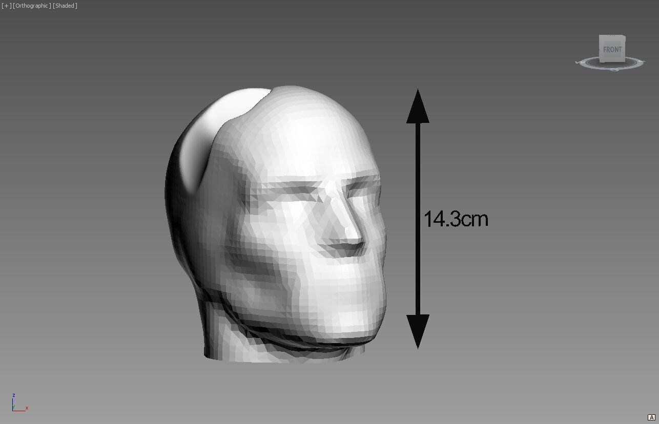 Ps5 controller stand human head low poly 3D print model_3