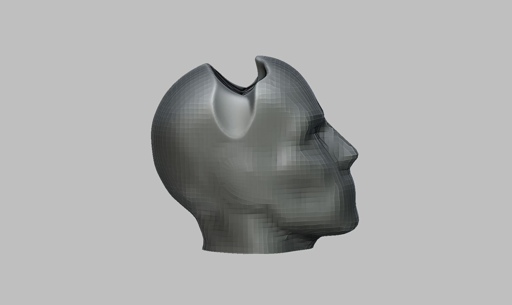 Ps5 controller stand human head low poly 3D print model_6