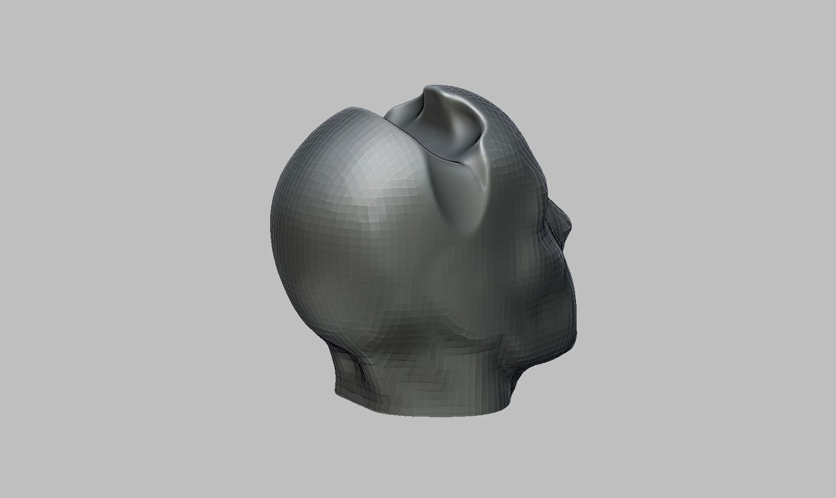 Ps5 controller stand human head low poly 3D print model_7