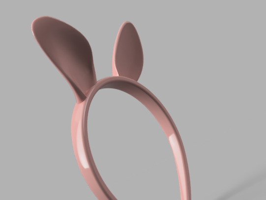 Bunny Ears Headband Free 3D print model_2