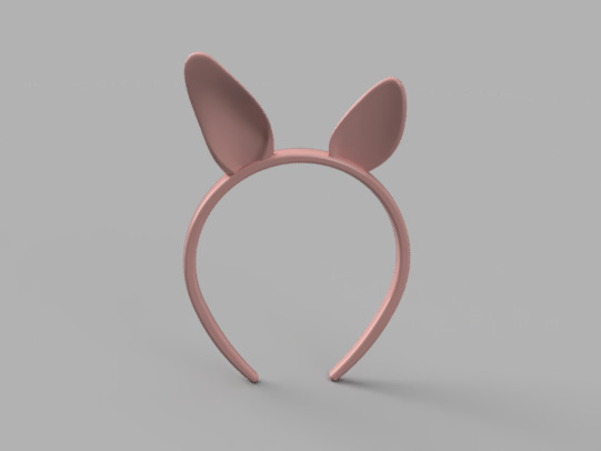 Bunny Ears Headband Free 3D print model_1