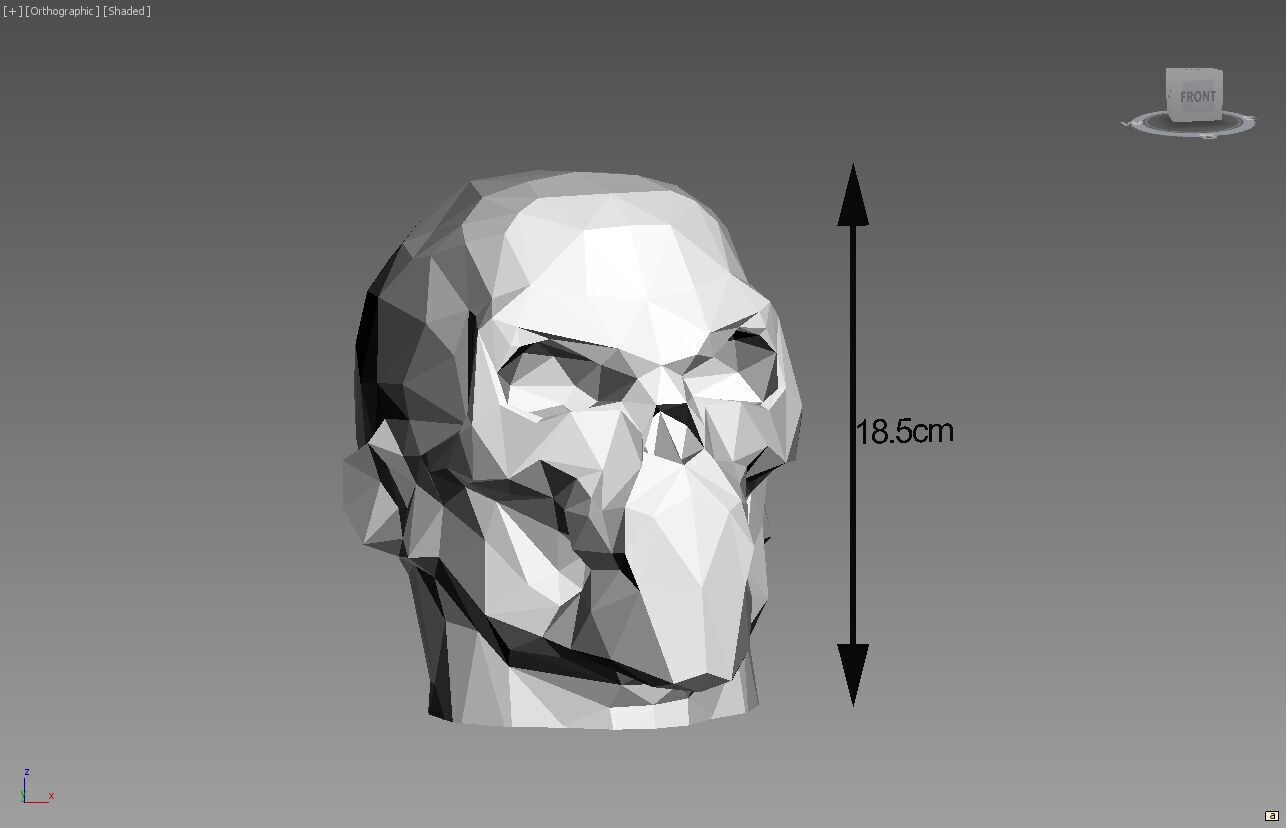Low-poly Skull Headphone Stand 3D print model_3