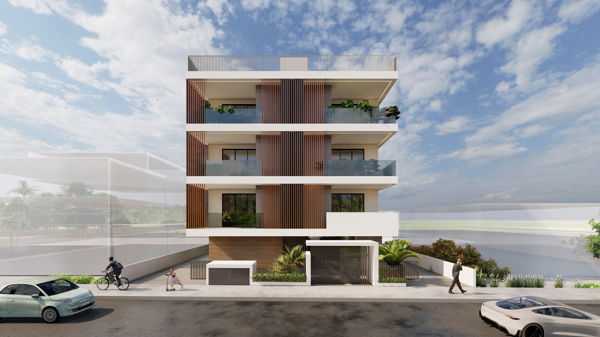 Apartment Building 3D model_4