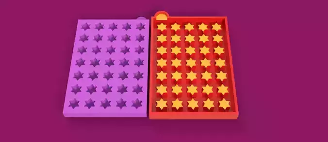 35 Cavity Star Mold wax melt freshies  3D print model