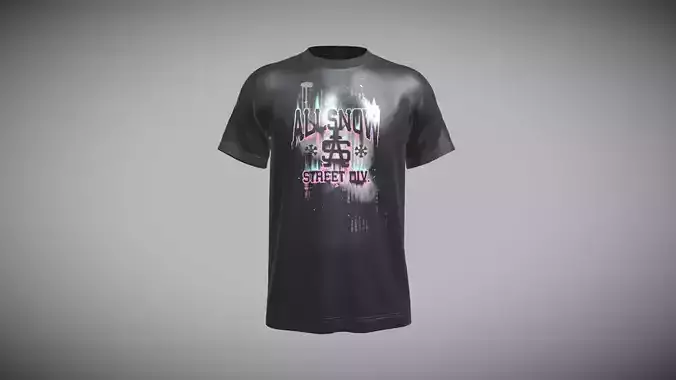 T-Shirt ALLSNOW In Low Poly