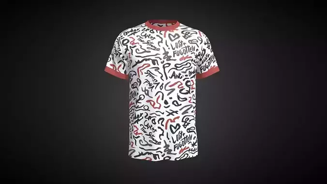 T-Shirt AOP In Low Poly