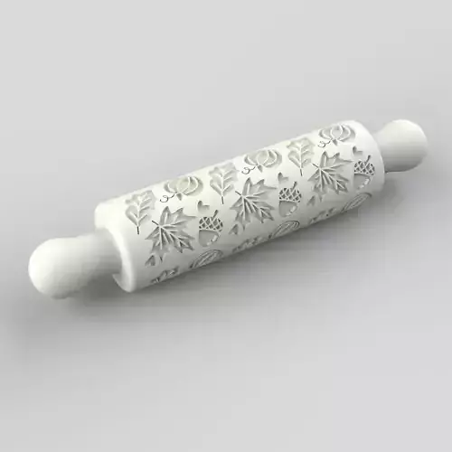 Rolling Pin with Embossed Pattern 3D print model