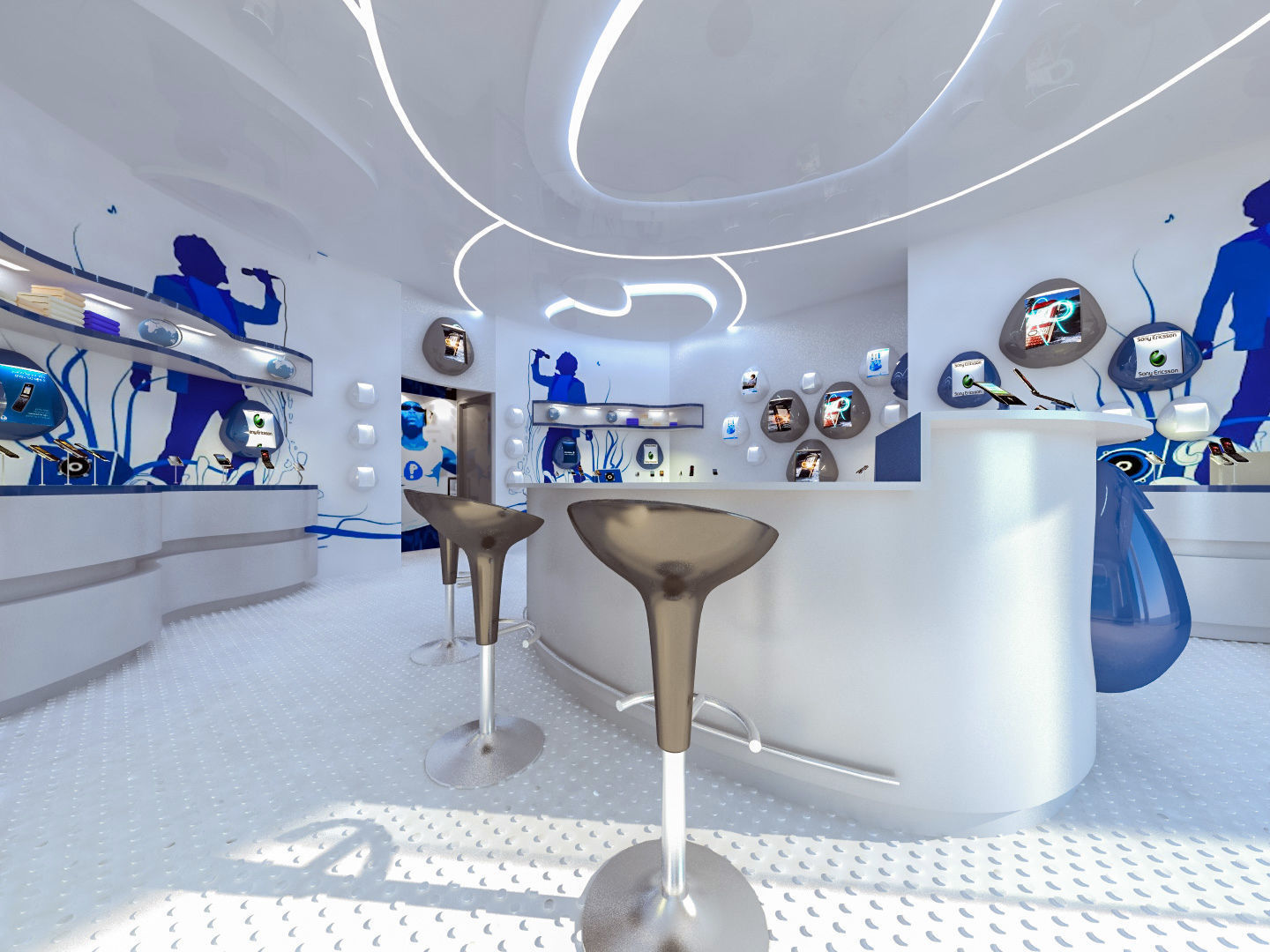 Mobile Phone Shop Interior 02 Low-poly 3D model_2