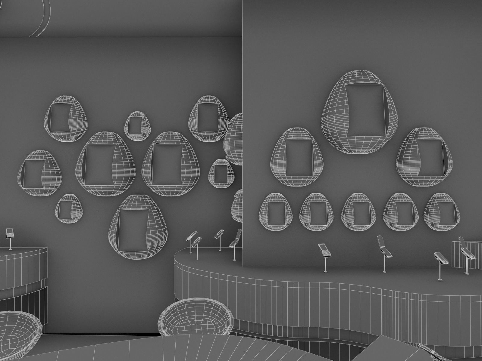 Mobile Phone Shop Interior 02 Low-poly 3D model_10