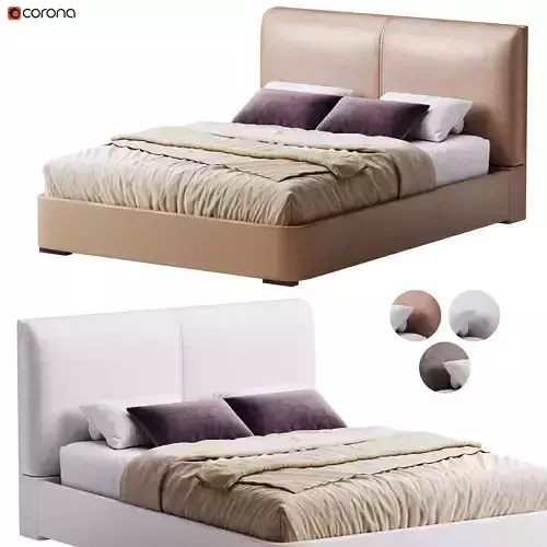 Rectangle Solid Color Storage Panel Bed