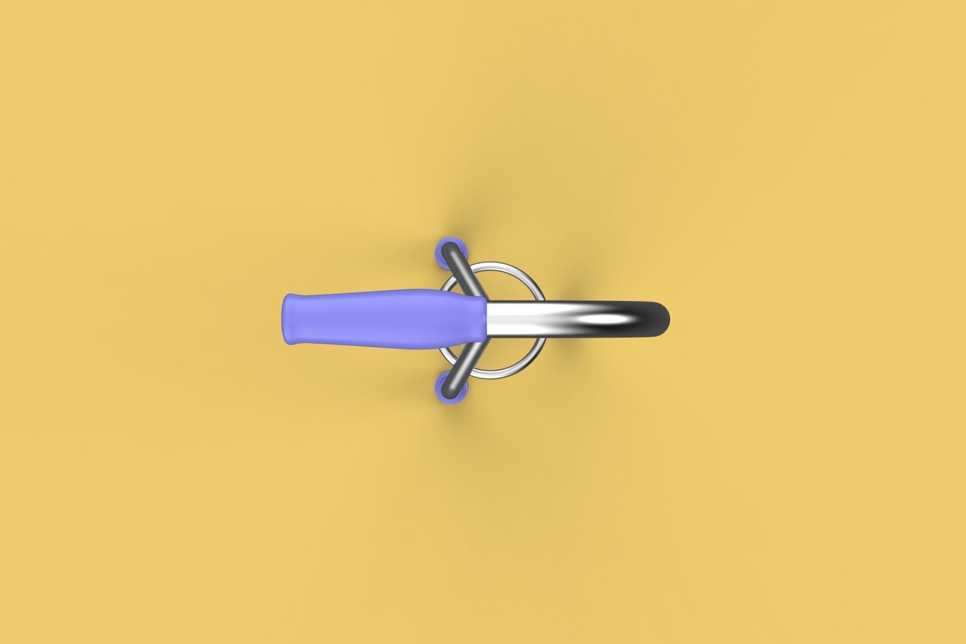 STANDARD TRIPOD WALKING CANE AID ELDERLY STICK POLE GAIT 3 LEG 3D model_5