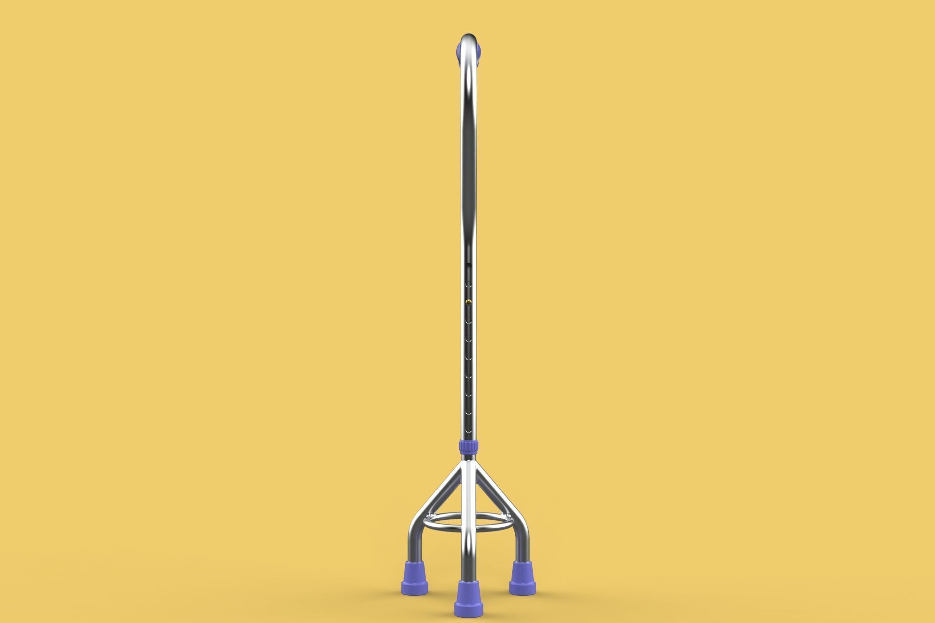 STANDARD TRIPOD WALKING CANE AID ELDERLY STICK POLE GAIT 3 LEG 3D model_2