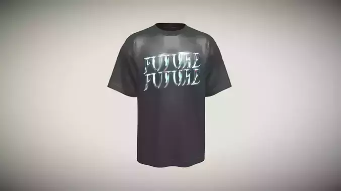 T-Shirt Future In Low Poly Low-poly 3D model T-Shirt Future In Low Poly Low-poly 3D model