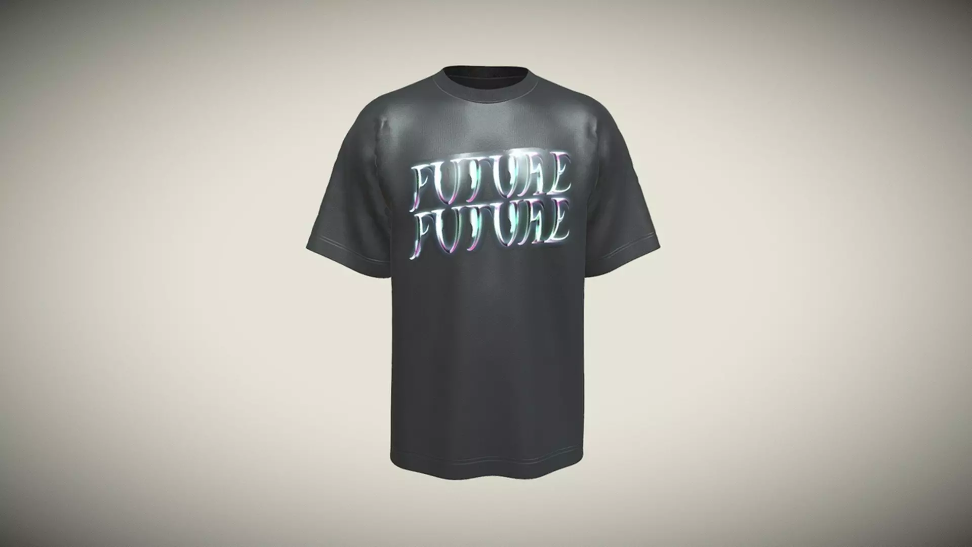 T-Shirt Future In Low Poly Low-poly 3D model_0