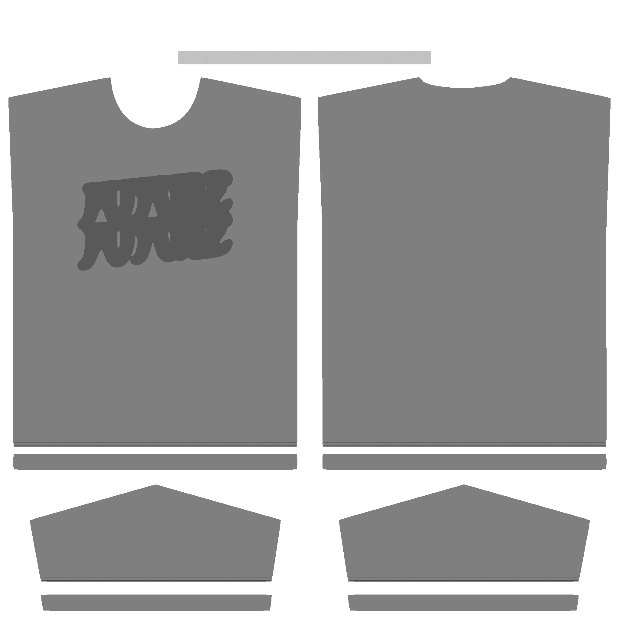 T-Shirt Future In Low Poly Low-poly 3D model_6