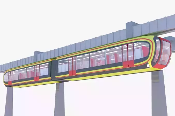 Elevated train concept 2025 3D model