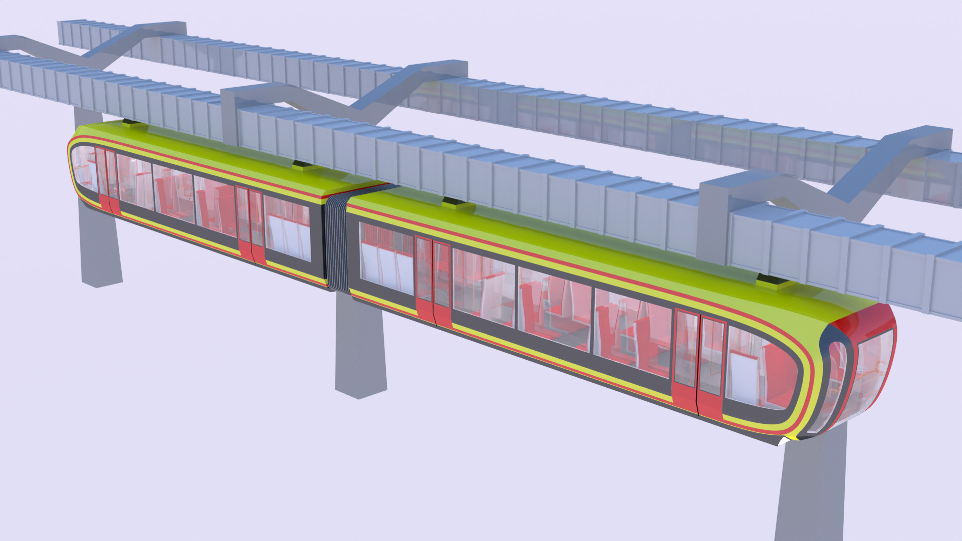 Elevated train concept 2025 3D model_5