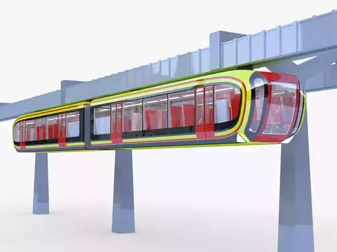 Elevated train concept 2025 3D model