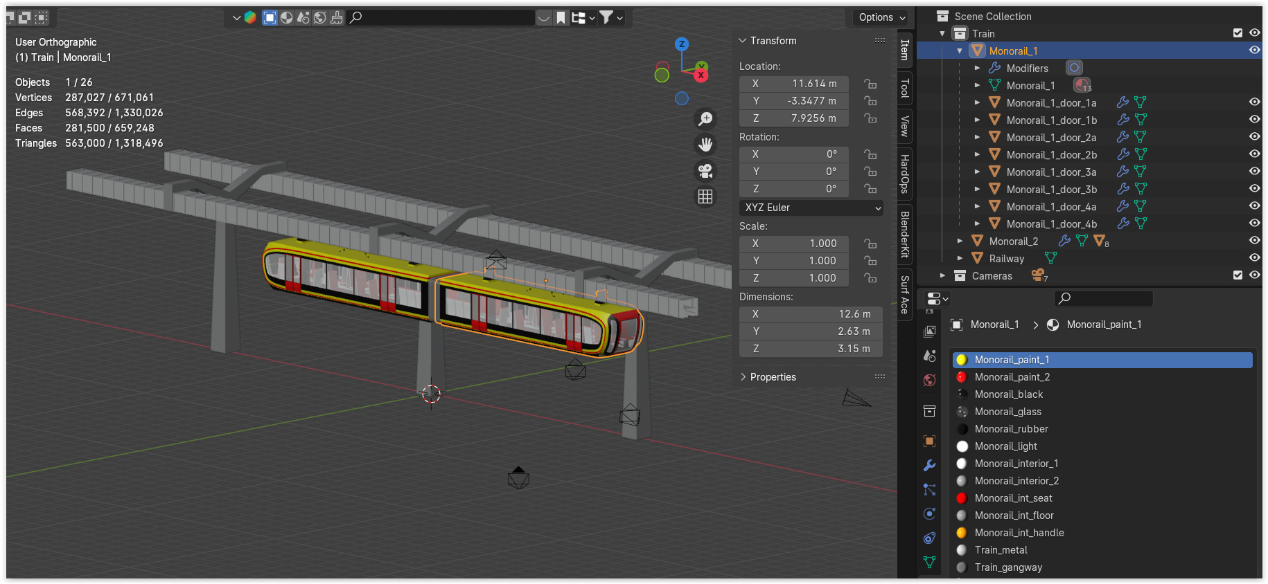 Elevated train concept 2025 3D model_10