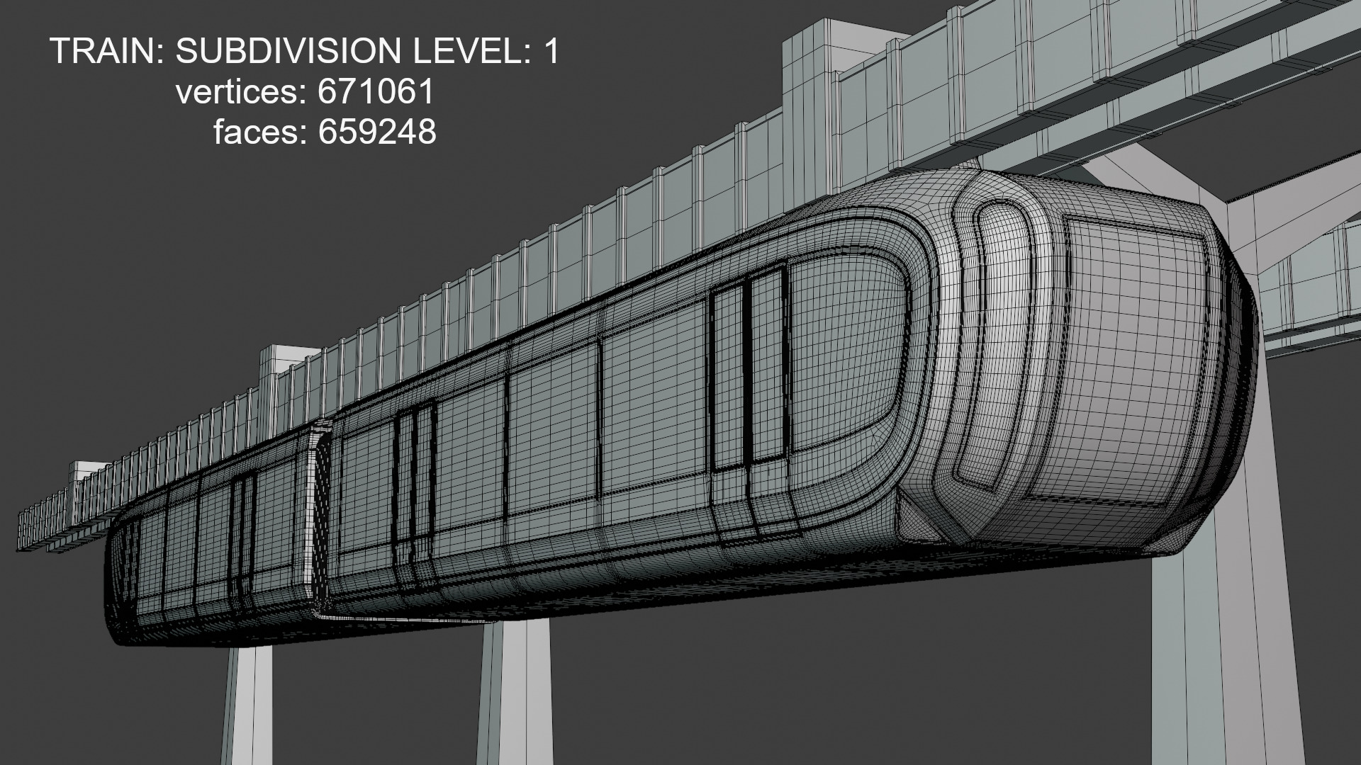 Elevated train concept 2025 3D model_3