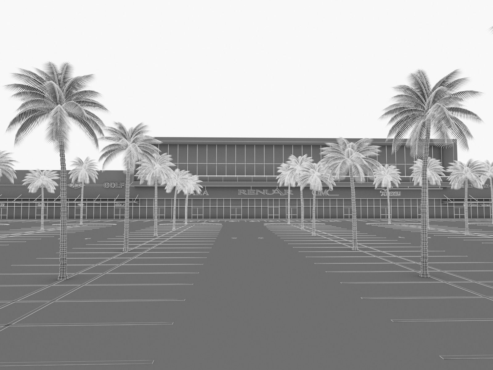 Shopping Mall 02 Low-poly 3D model_6