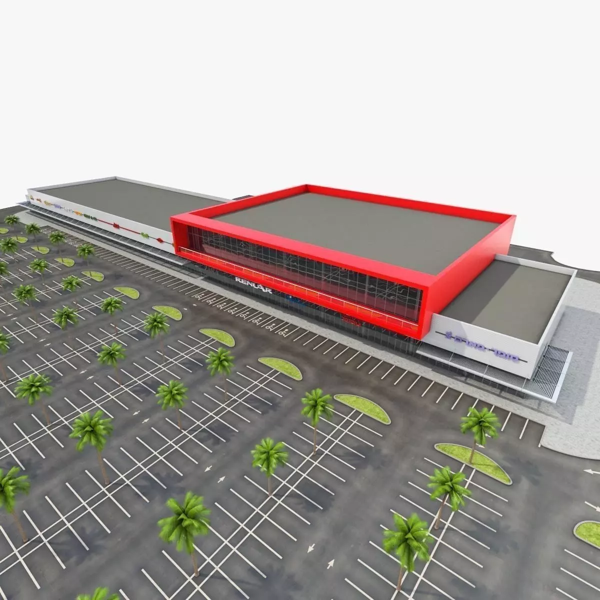 Shopping Mall 02 Low-poly 3D model_0