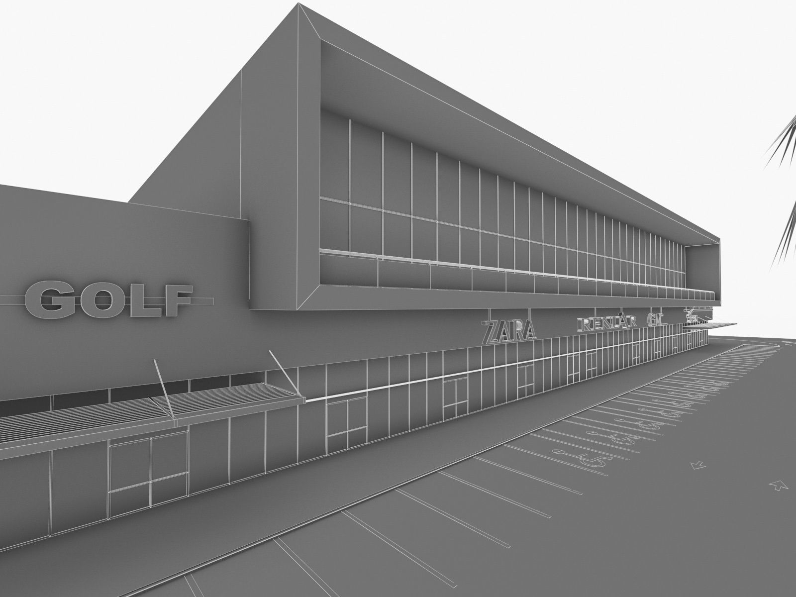 Shopping Mall 02 Low-poly 3D model_5