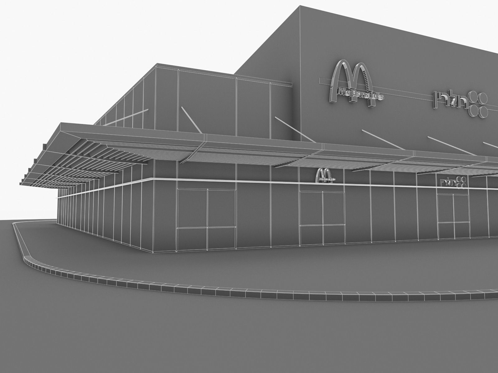 Shopping Mall 02 Low-poly 3D model_7