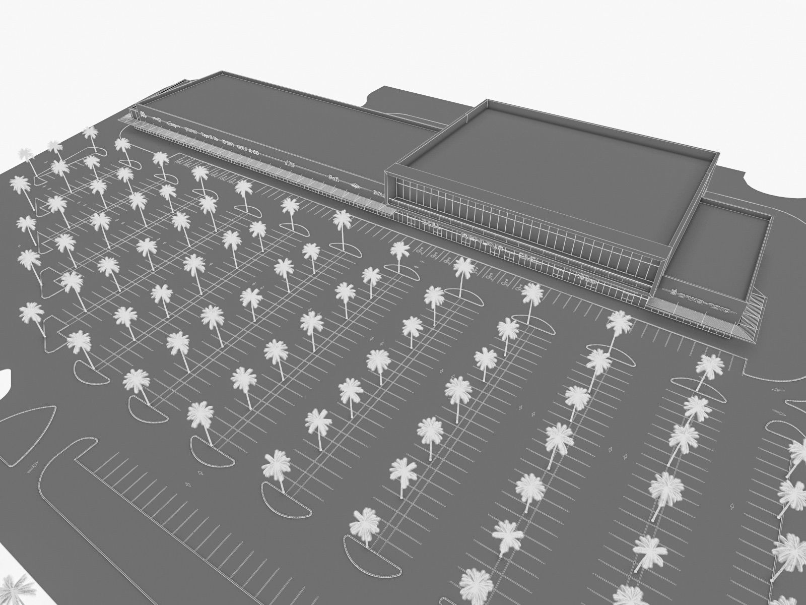 Shopping Mall 02 Low-poly 3D model_9