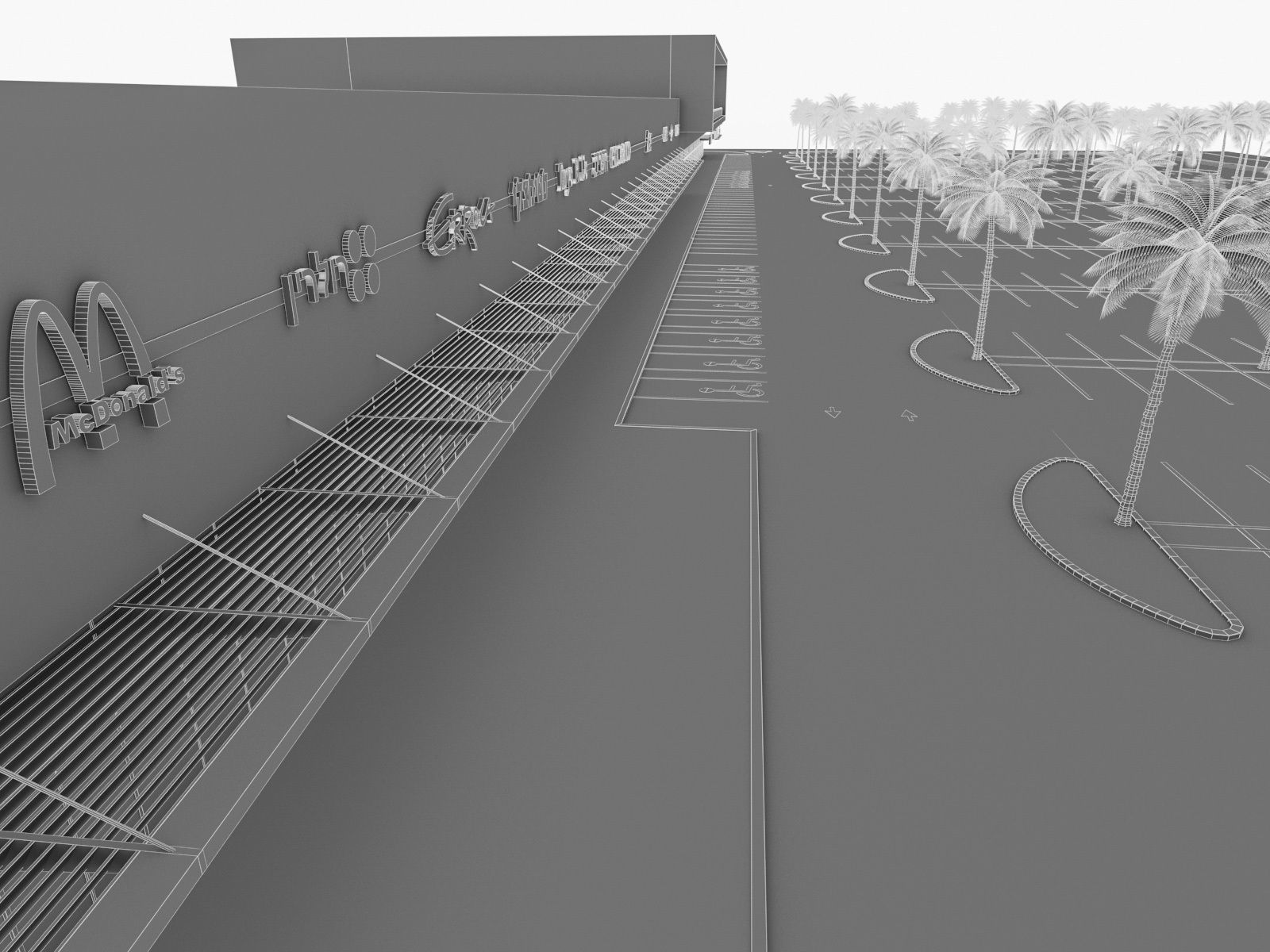 Shopping Mall 02 Low-poly 3D model_10