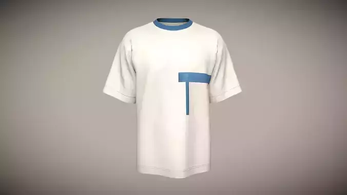 T-Shirt Pocket In Low Poly