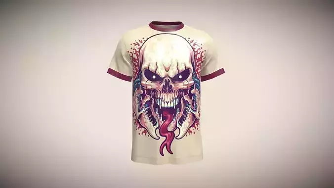 T-Shirt Predator In Low Poly