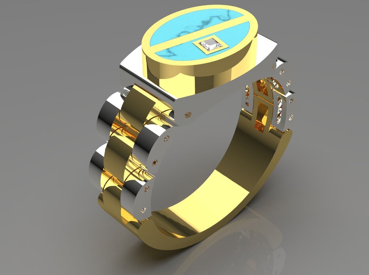 rolex man ring ror0003 3D print model_16