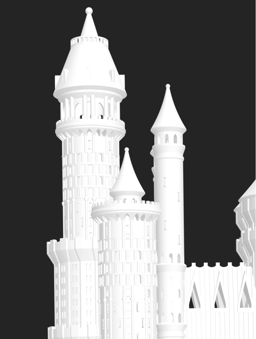 Castle 3D model for print 3D print model_1