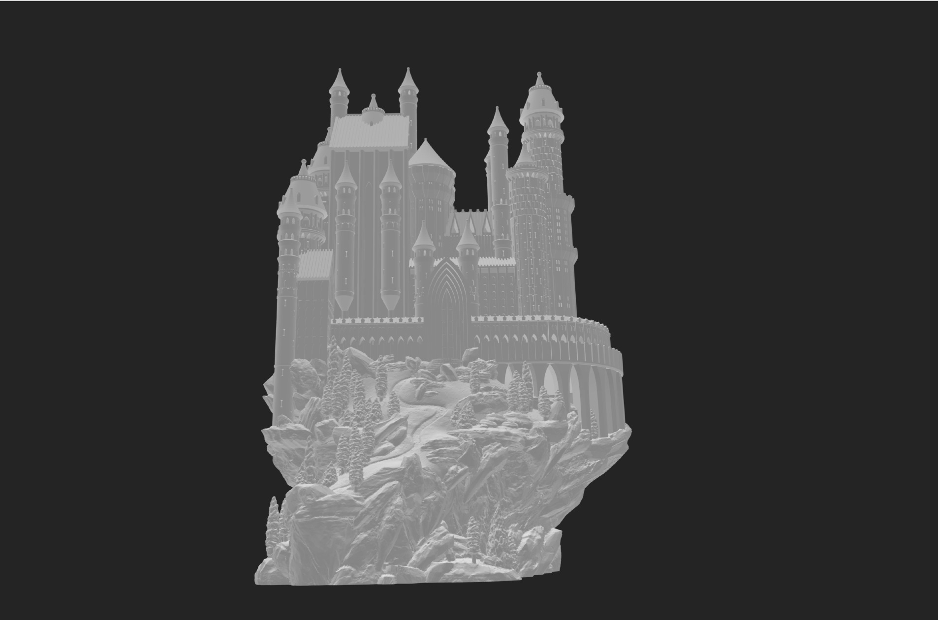 Castle 3D model for print 3D print model_3