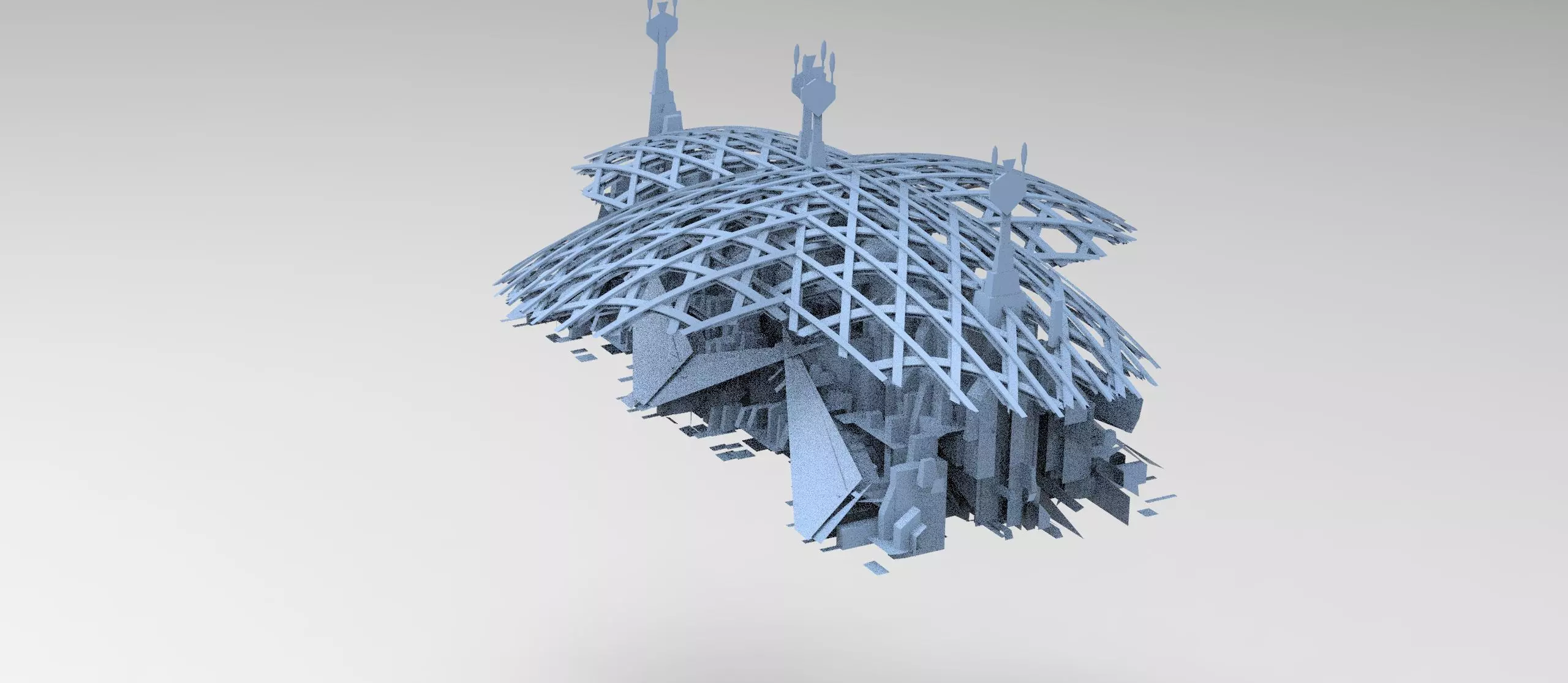  Bee Hive sci fi tower 1 3D model_0