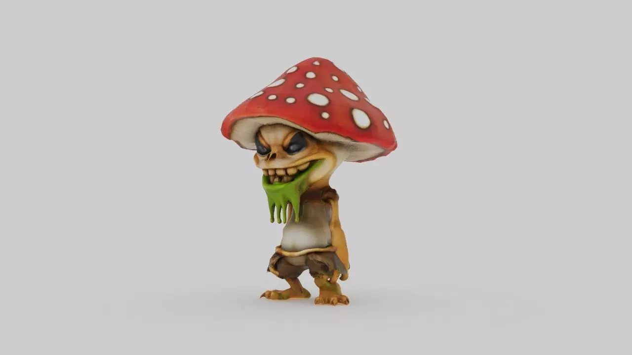 MushroomMan Walk Animation Free 3D model