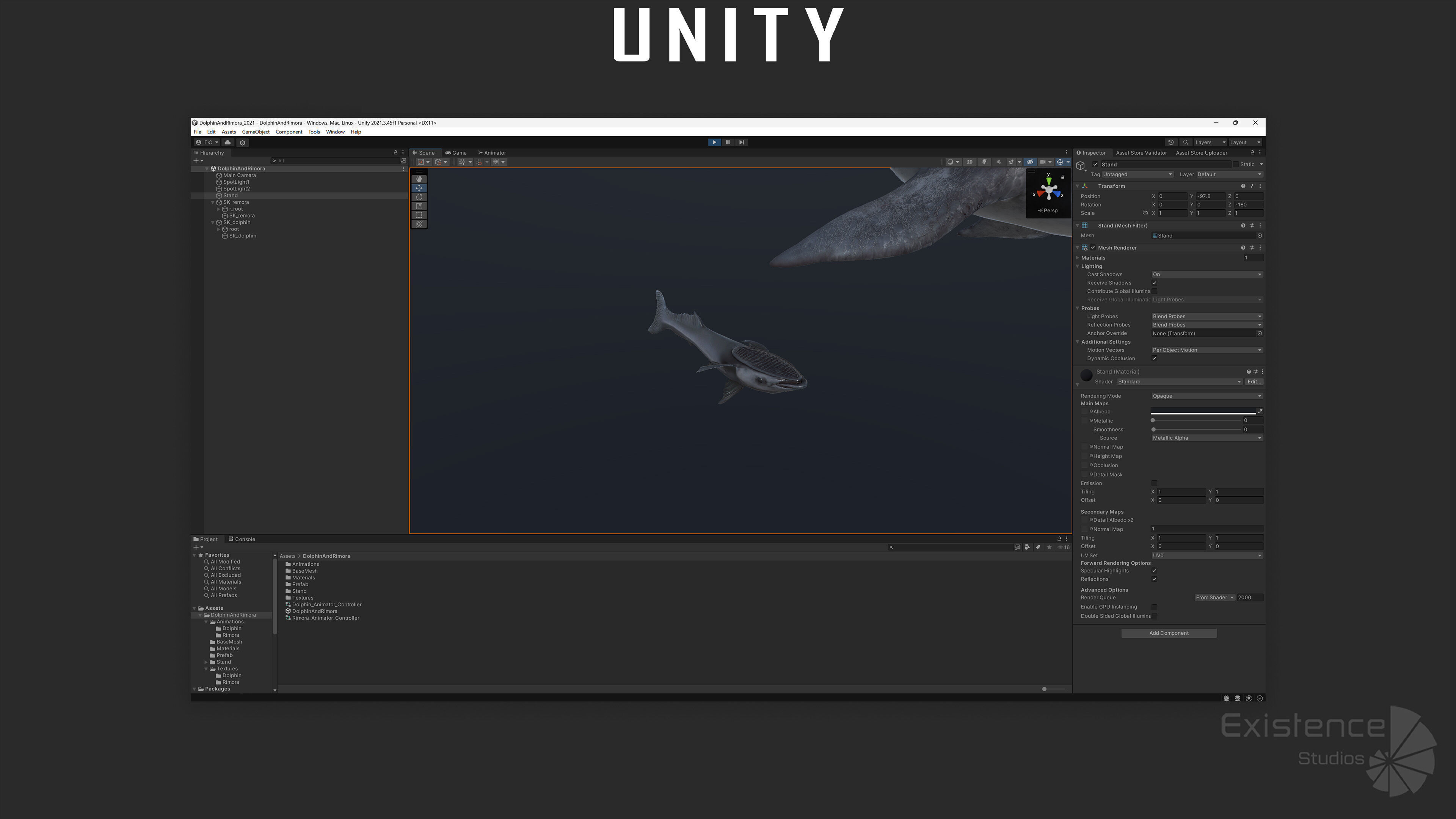 Dolphin and Remora - Realistic Animated Marine Monster - 62 Low-poly 3D model_21