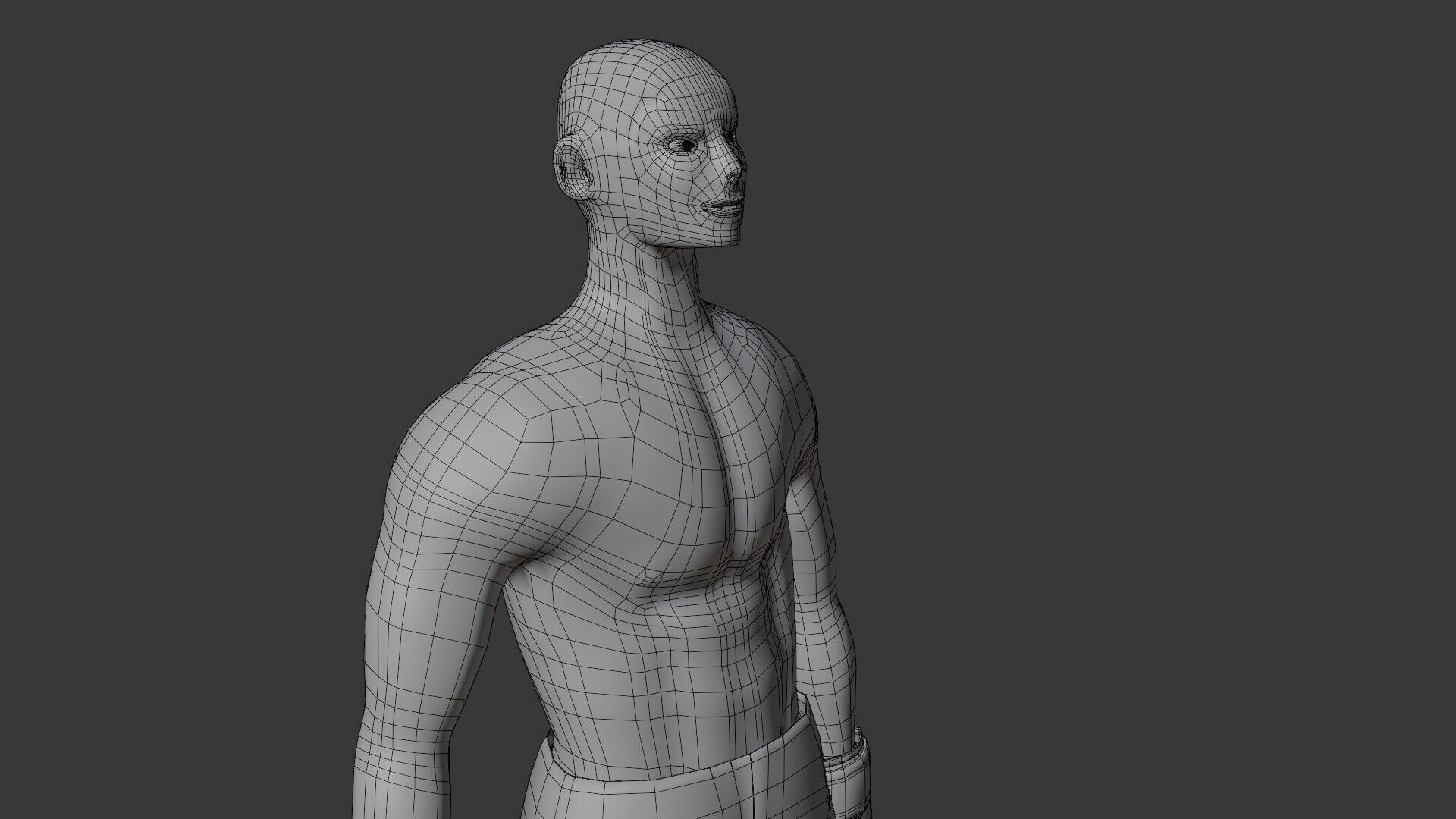 3D Boxer Character Low-Poly Optimised IK Rigged VR Game-Ready Low-poly 3D model_16