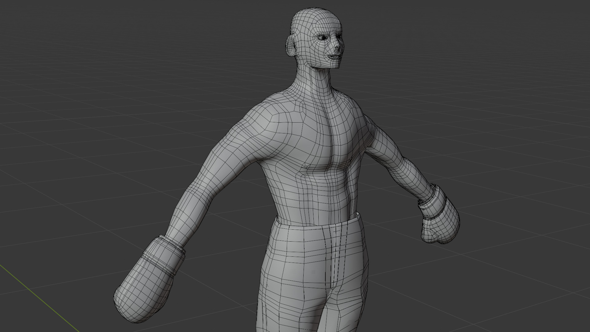 3D Boxer Character Low-Poly Optimised IK Rigged VR Game-Ready Low-poly 3D model_12