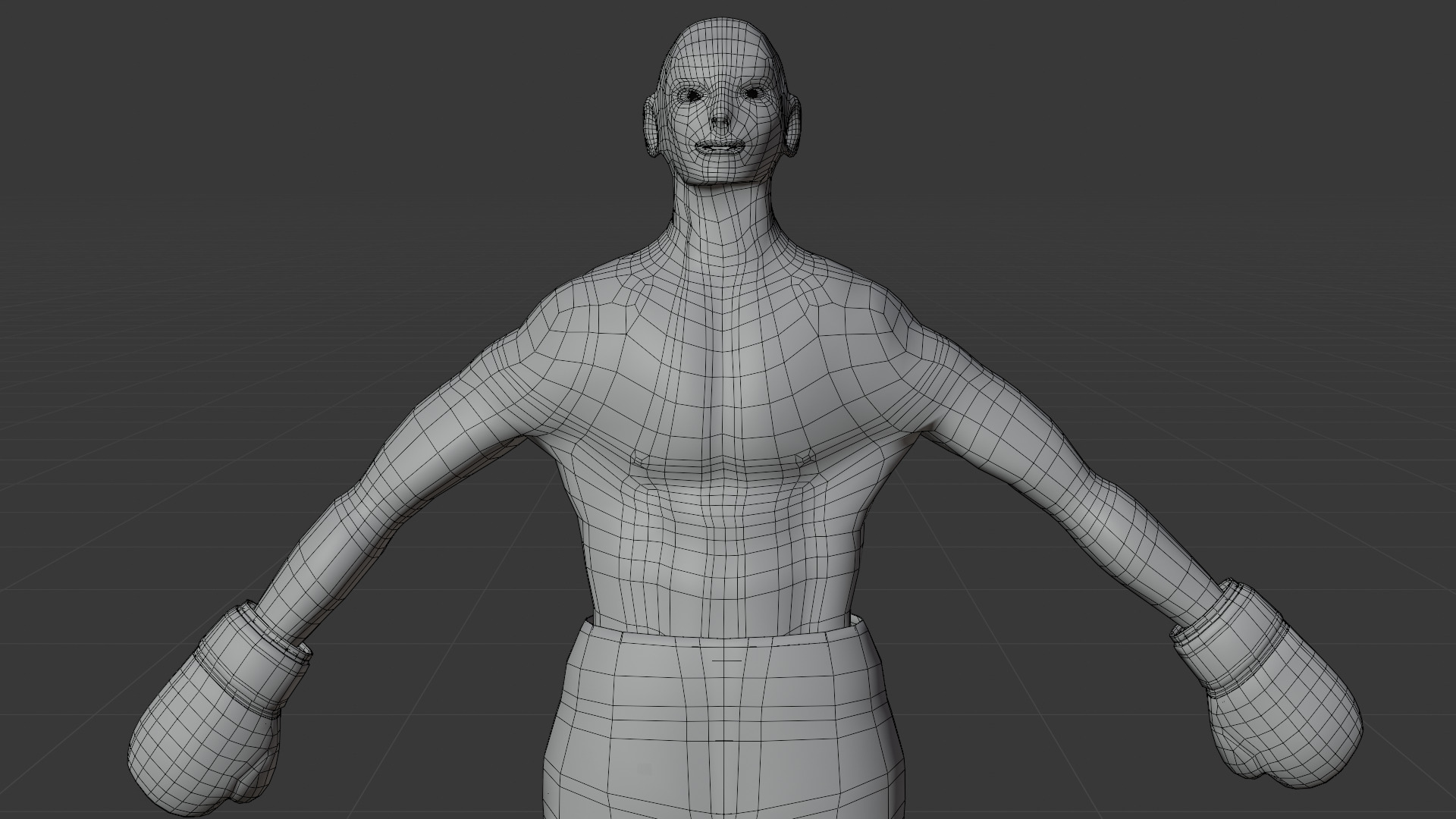 3D Boxer Character Low-Poly Optimised IK Rigged VR Game-Ready Low-poly 3D model_10