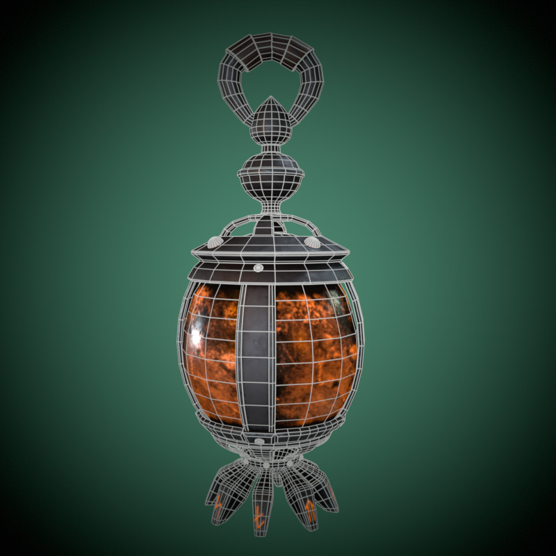 Magic Lantern Low-poly 3D model_2