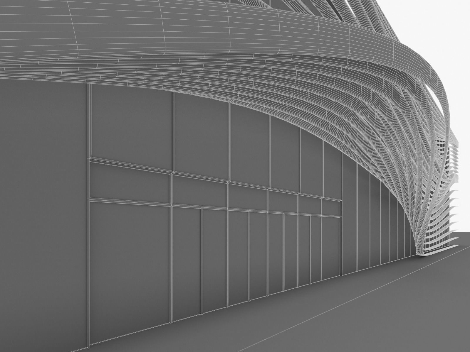 Modern Regional Airport Low-poly 3D model_13