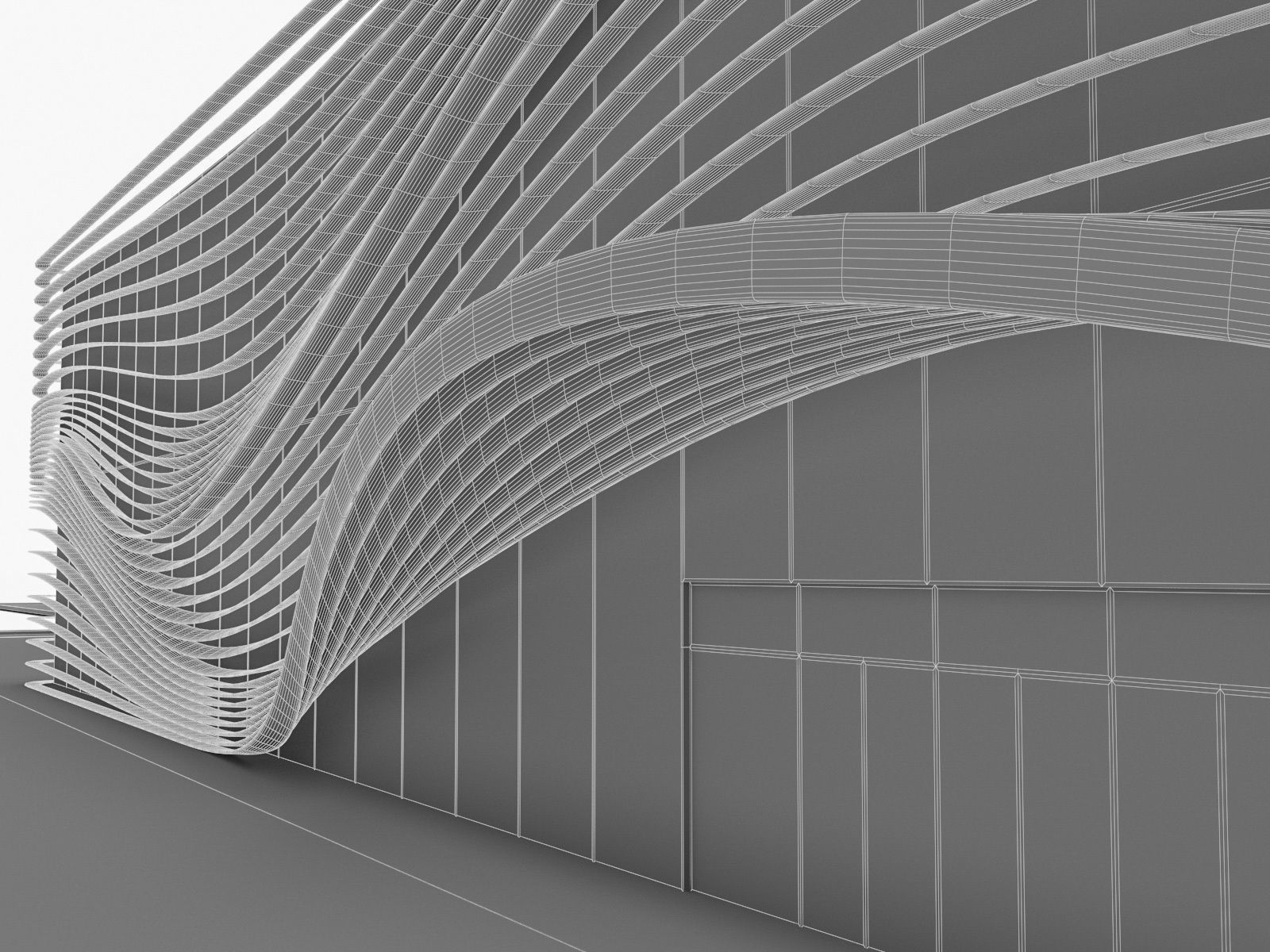 Modern Regional Airport Low-poly 3D model_10