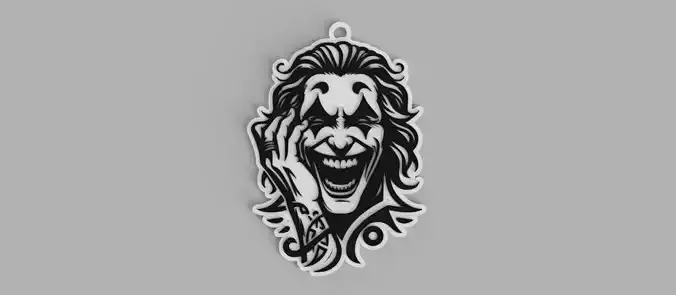 THE JOKER Joker Guason Haloween keychain - pendant - earring