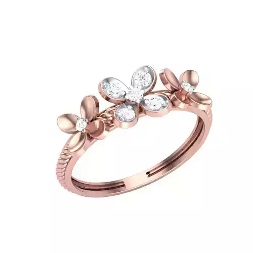 Printable 3D jewelry model of Lady diamond ring